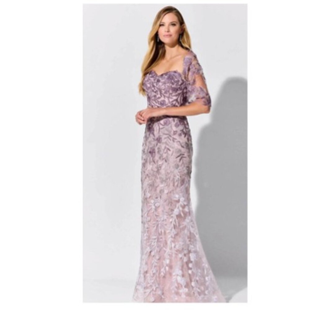 Mon Cheri Ivonne D ID316 - Ombre Sweetheart Evening Dress - Heather - Size 14